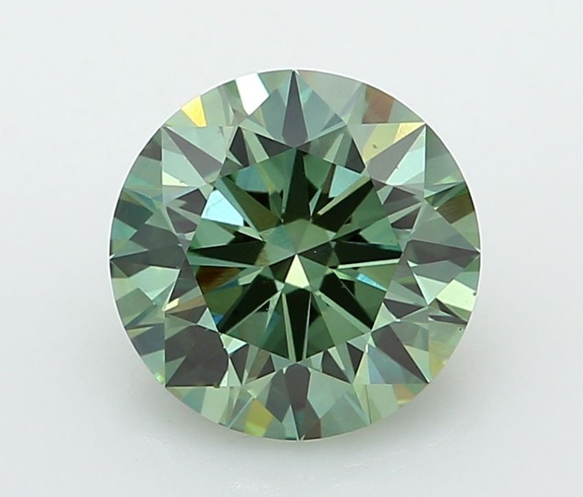 Ideal Loose Diamond - ROUND 2.5ct Fancy Vivid Green VVS2: Ideal Loose Diamond - ROUND 2.5ct Fancy Vivid Green VVS2 Source: This is a real non-mined Diamond that has been grown in a lab Shape: ROUND Carats: 2.5 Color: Fancy Vivid Green Certification: IGI Vide
