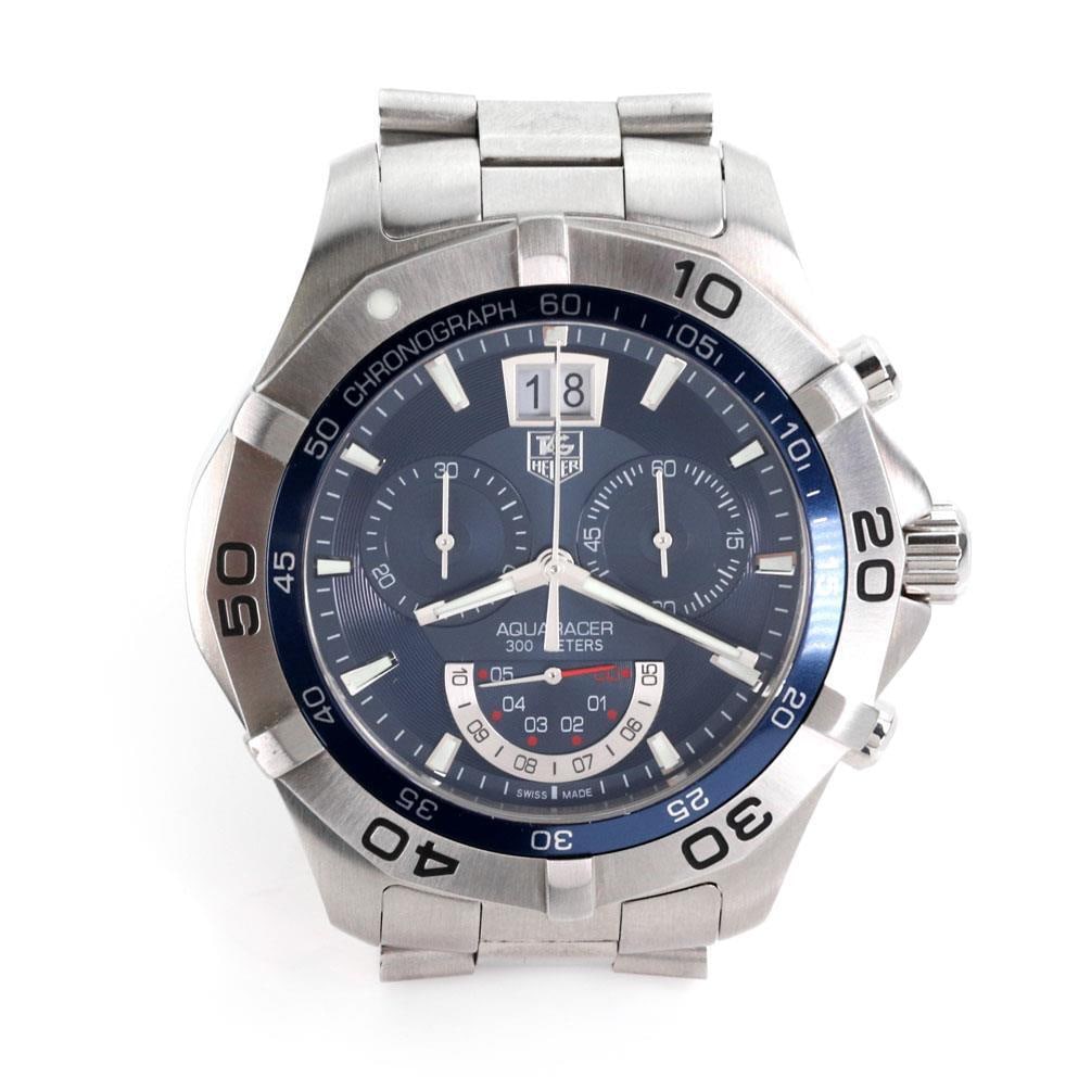 Tag Heuer Aquaracer 43mm Chronograph Date Men's Watch Stainless Steel: Tag Heuer Aquaracer 43mm Chronograph Date Men's Watch Stainless Steel The Tag Heuer Aquaracer 43mm Chronograph Date Men's Wrist Watch is a striking timepiece that combines functionality with style. Fe