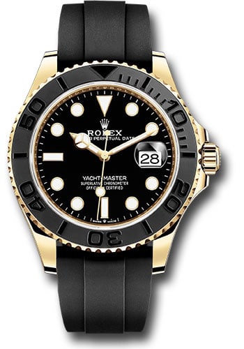 2023 Rolex 226658 Yacht-Master Black Dial Oysterflex Bracelet With Green Card: 2023 Rolex 226658 Yacht-Master Black Dial Oysterflex Bracelet With Green Card This Rolex Yacht-Master features a black dial set within a ceramic bezel and is fitted with an Oysterflex bracelet. The wa