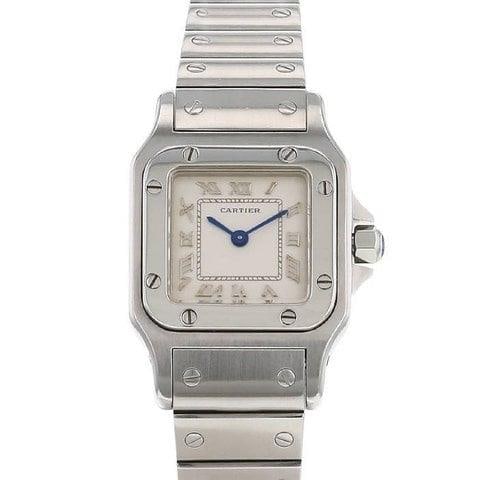 25mm Santos Galbee Stainless Steel Watch Ref 1565 White Roman Dial (1 of 4)
