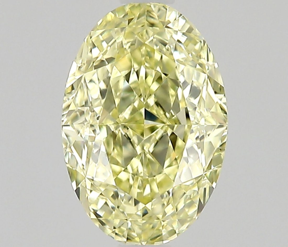 Loose Diamond - OVAL 0.55ct Fancy Light Yellow VVS1: Loose Diamond - OVAL 0.55ct Fancy Light Yellow VVS1 Source: Natural Shape: OVAL Carats: 0.55 Color: Fancy Light Yellow Certification: GIA Video: