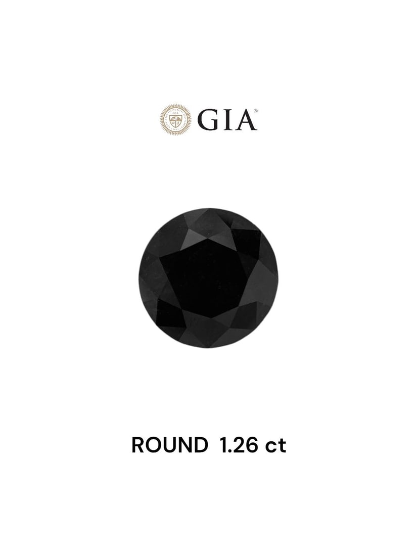 Loose Diamond - ROUND 1.26ct Fancy Black VVS2 (1 of 1)