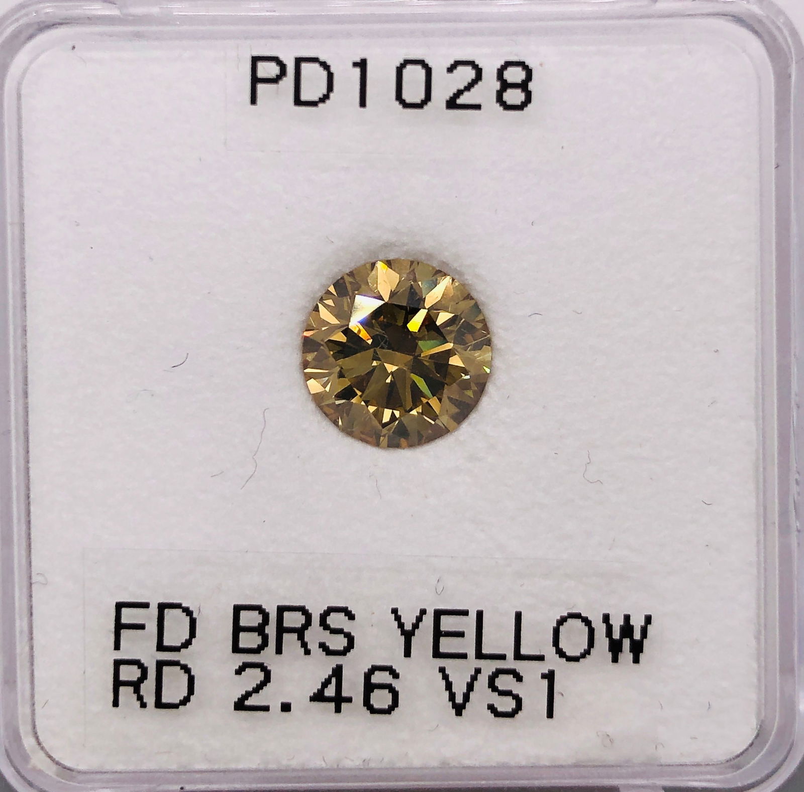 Loose Diamond - ROUND 2.46ct Fancy Deep Brownish Yellow SI1 (1 of 1)