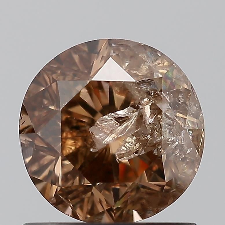 Loose Diamond - ROUND 0.88ct Brown I2: Loose Diamond - ROUND 0.88ct Brown I2 Source: Natural Shape: ROUND Carats: 0.88 Color: Brown Certification: NONE Video: