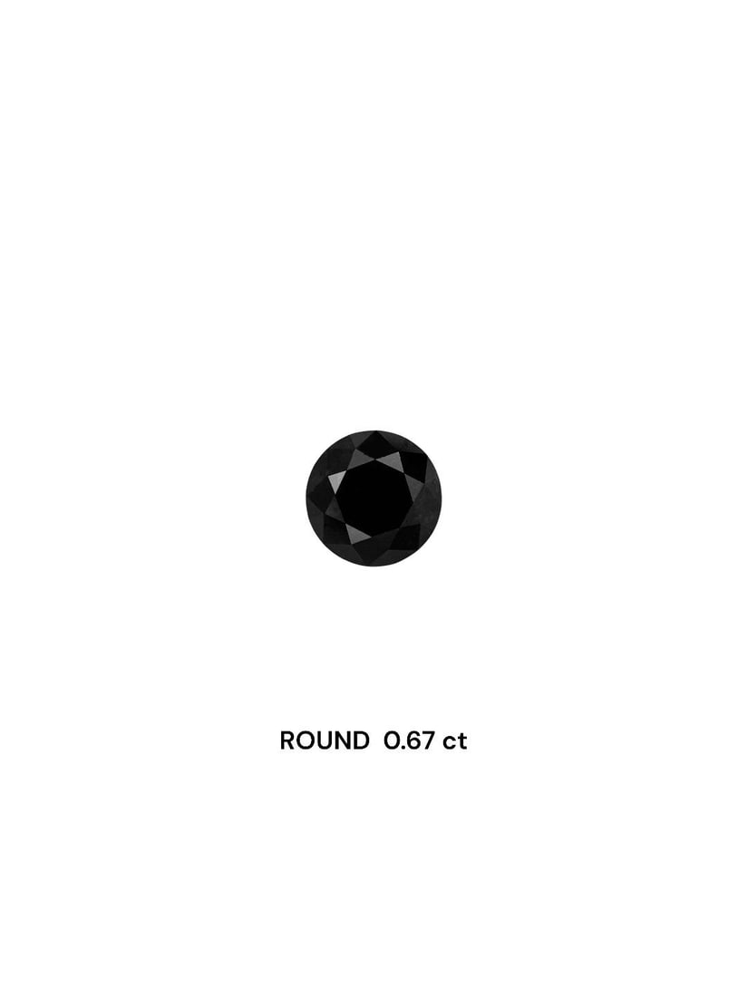 Loose Diamond - ROUND 0.67ct Fancy Black VVS2 (1 of 1)