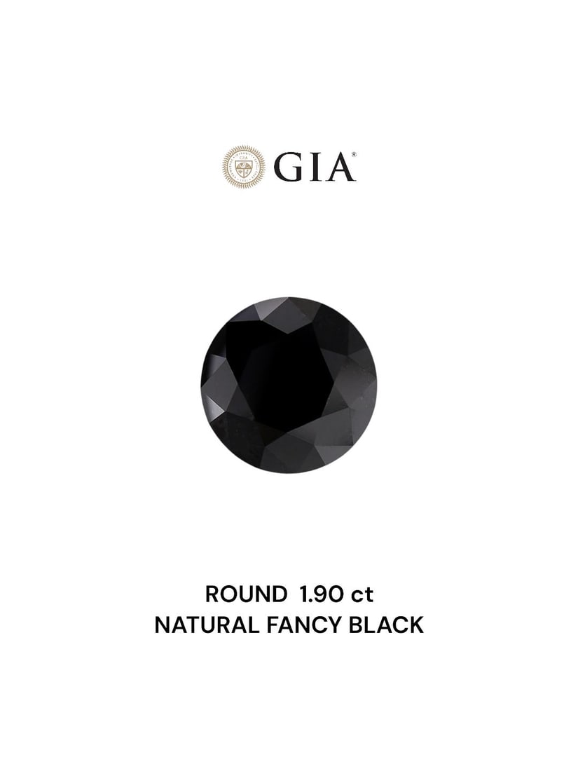 Loose Diamond - ROUND 1.9ct Fancy Black VVS2 (1 of 1)