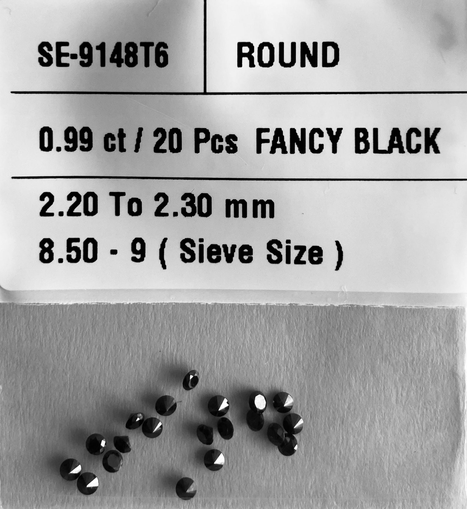 Loose Diamond - ROUND 0.99ct Fancy Black VVS2 (1 of 1)