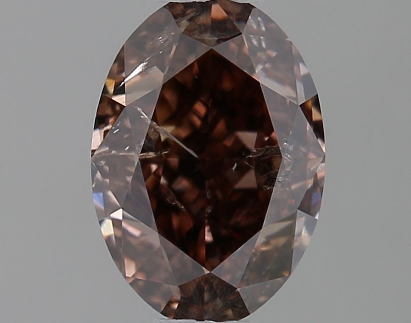 Loose Diamond - OVAL 0.73ct Fancy Dark Pink Brown I2 (1 of 1)