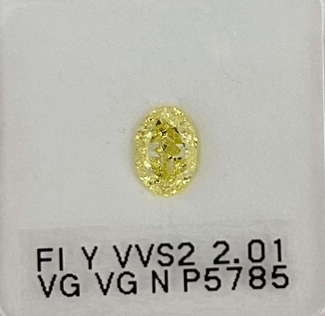 Loose Diamond - OVAL 2.01ct Fancy Intense Yellow VVS2 (1 of 1)