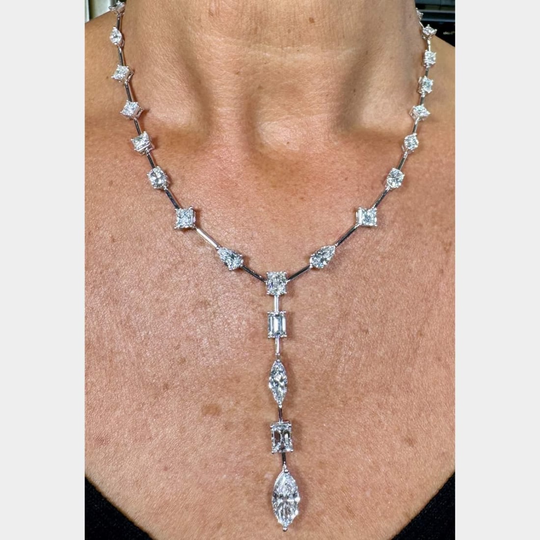 Platinum Necklace with GIA Certified Diamonds 20.74 Ct (1 of 5)