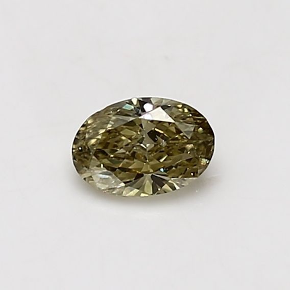 Loose Diamond - OVAL 0.4ct Fancy Grayish Greenish Yellow SI2 (1 of 1)