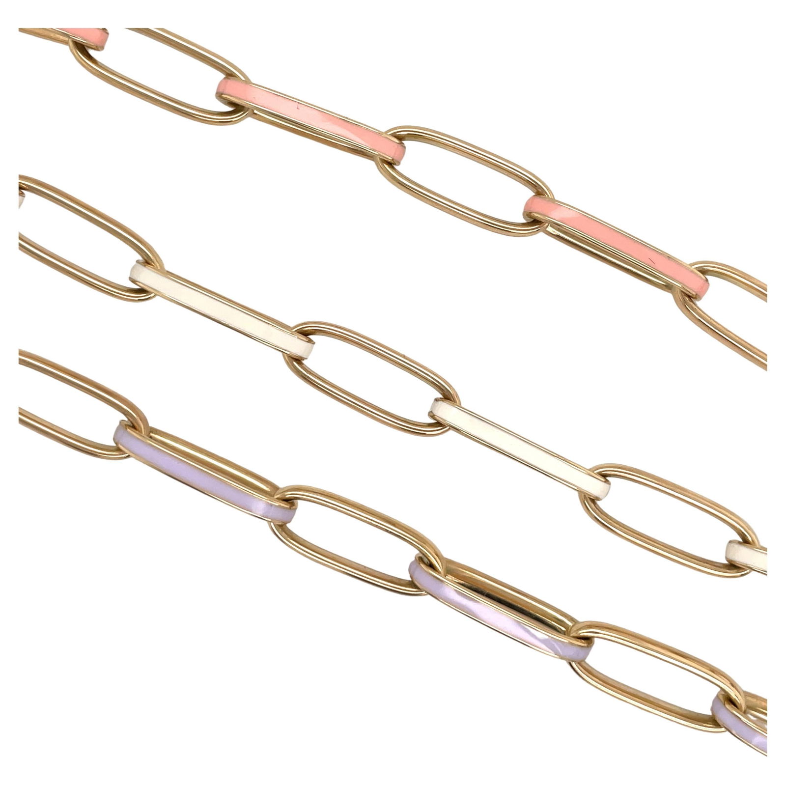 Italian 14K Yellow Gold Enamel Link Bracelet 8g by Harbor Diamonds: Italian 14K Yellow Gold Enamel Link Bracelet 8g by Harbor Diamonds This exquisite Italian link bracelet is crafted from luxurious 14 karat yellow gold and features alternating links of vibrant enamel.