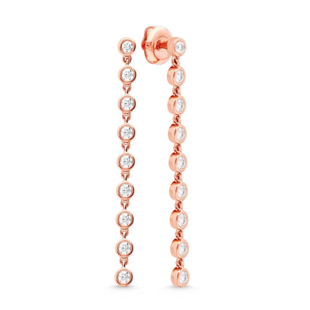 14K Rose Gold Diamond 1/2 Ct.Tw Fashion Earrings (1 of 1)