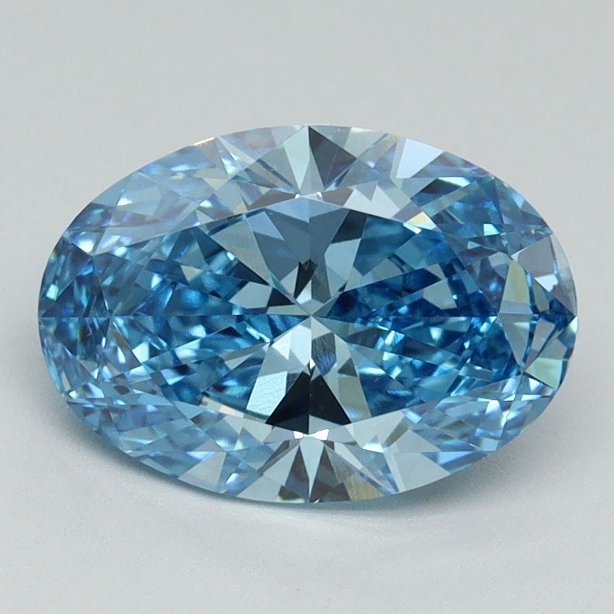Loose Diamond - OVAL 2.06ct Fancy Vivid Blue VS1: Loose Diamond - OVAL 2.06ct Fancy Vivid Blue VS1 Source: This is a real non-mined Diamond that has been grown in a lab Shape: OVAL Carats: 2.06 Color: Fancy Vivid Blue Certification: IGI Video:
