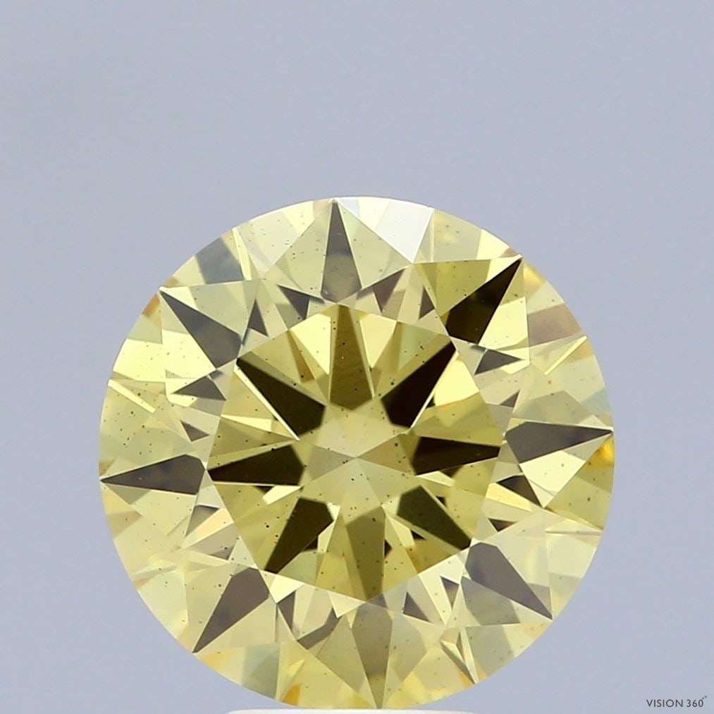 Ideal Loose Diamond - ROUND 5.08ct Fancy Vivid Yellow SI1 (1 of 1)