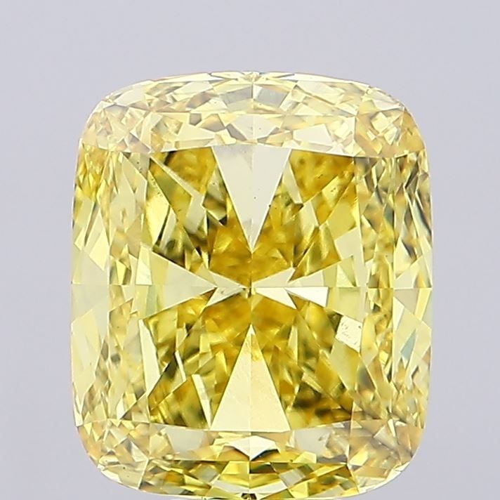 Loose Diamond - CUSHION MODIFIED 10.02ct Fancy Vivid Yellow VS2: Loose Diamond - CUSHION MODIFIED 10.02ct Fancy Vivid Yellow VS2 Source: This is a real non-mined Diamond that has been grown in a lab Shape: CUSHION MODIFIED Carats: 10.02 Color: Fancy Vivid Yellow Ce