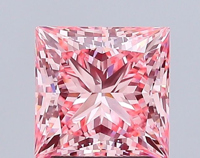 Loose Diamond - PRINCESS 2.77ct Fancy Vivid Pink VS1 (1 of 1)