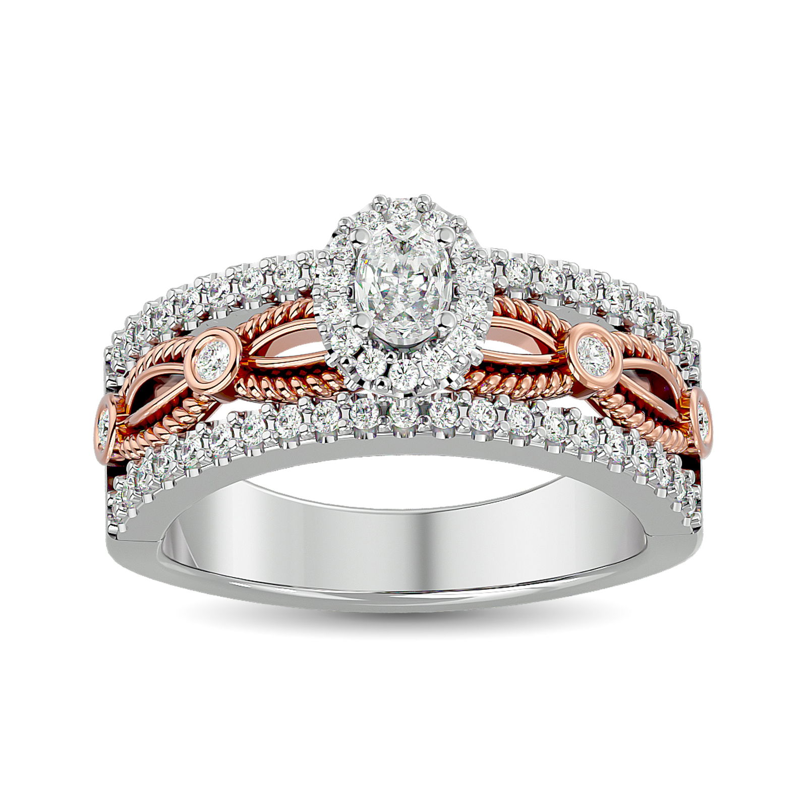 14K White Gold 3/4 Ct.Tw. Diamond Engagement Ring: 14K White Gold 3/4 Ct.Tw. Diamond Engagement Ring 14k White & Rose Gold Stone Color: Gh Stone Clarity: Si2 This item may take 2-5 weeks for shipping. The Diamond Depot Guarantee: All items in this auc