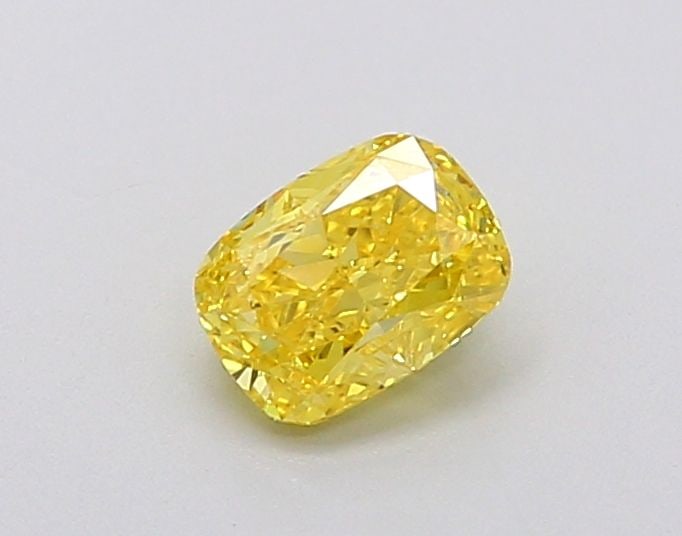Loose Diamond - CUSHION BRILLIANT 0.57ct Fancy Vivid Yellow VVS2 (1 of 1)