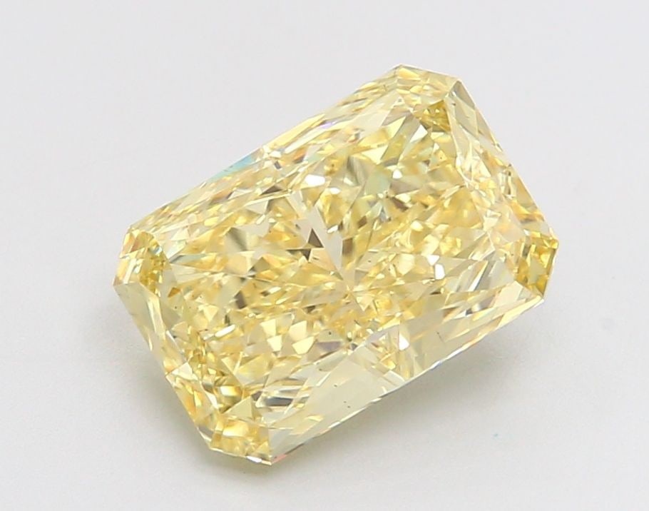 Loose Diamond - RADIANT 3.22ct Fancy Intense Yellow VS2: Loose Diamond - RADIANT 3.22ct Fancy Intense Yellow VS2 Source: This is a real non-mined Diamond that has been grown in a lab Shape: RADIANT Carats: 3.22 Color: Fancy Intense Yellow Certification: IGI