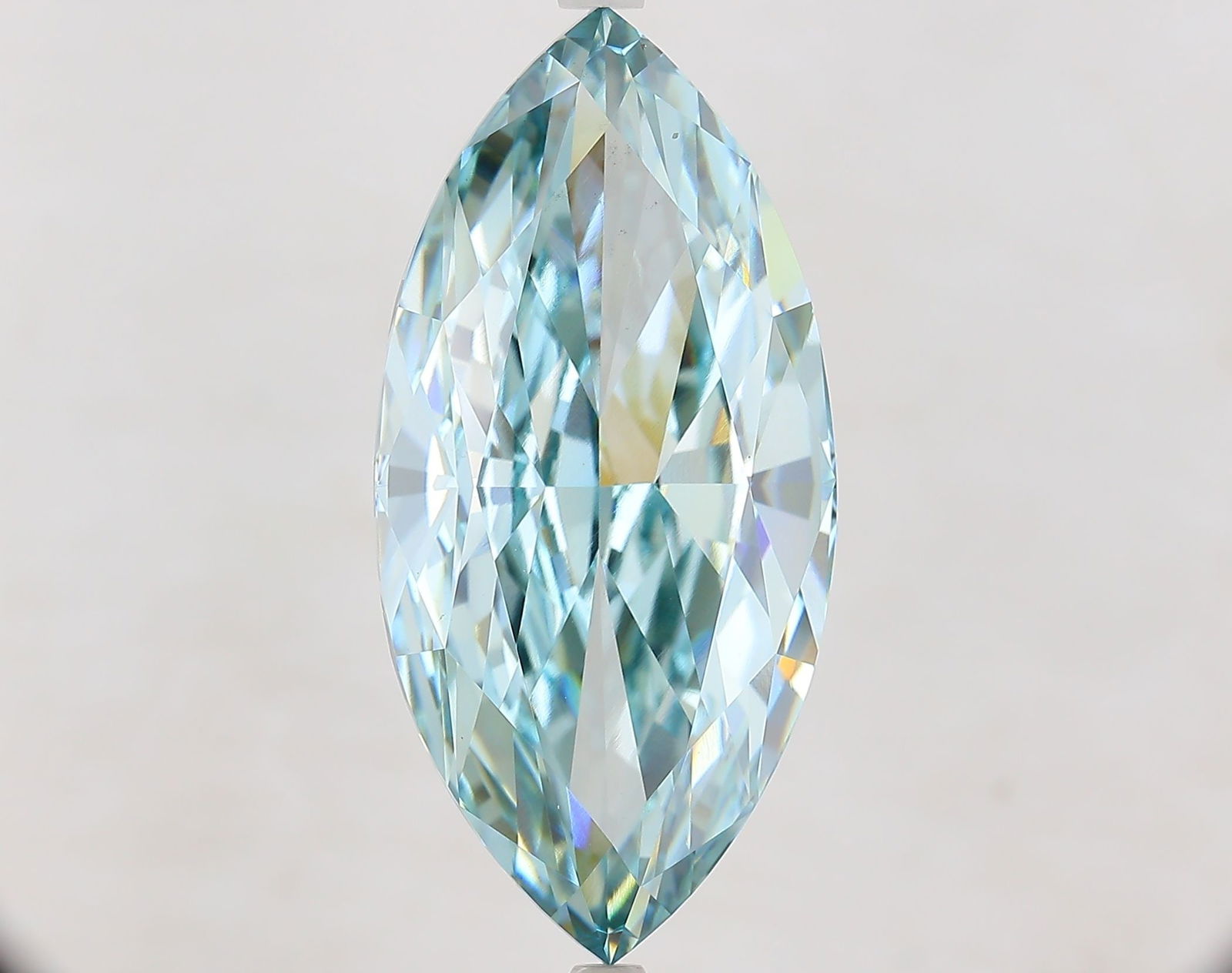 Loose Diamond - MARQUISE 15.51ct Fancy Intense Blueish Green VS1: Loose Diamond - MARQUISE 15.51ct Fancy Intense Blueish Green VS1 Source: This is a real non-mined Diamond that has been grown in a lab Shape: MARQUISE Carats: 15.51 Color: Fancy Intense Blueish Green