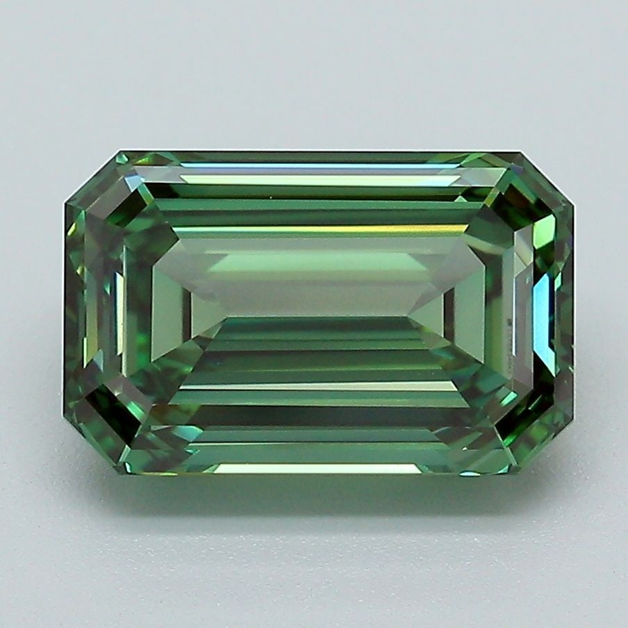 Loose Diamond - EMERALD 3.01ct Fancy Vivid Green VVS1 (1 of 1)