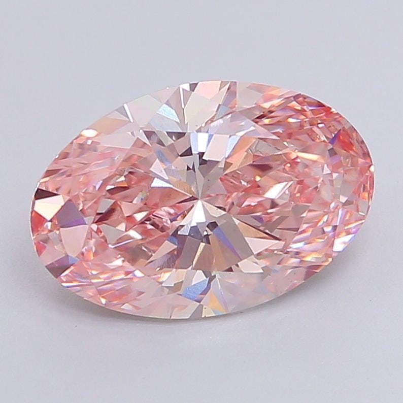 Loose Diamond - OVAL 5.02ct Fancy Intense Pink VS1: Loose Diamond - OVAL 5.02ct Fancy Intense Pink VS1 Source: This is a real non-mined Diamond that has been grown in a lab Shape: OVAL Carats: 5.02 Color: Fancy Intense Pink Certification: IGI Video: