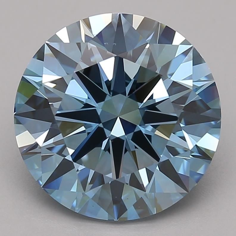 Ideal Loose Diamond - ROUND 4.79ct Fancy Vivid Blue VVS1: Ideal Loose Diamond - ROUND 4.79ct Fancy Vivid Blue VVS1 Source: This is a real non-mined Diamond that has been grown in a lab Shape: ROUND Carats: 4.79 Color: Fancy Vivid Blue Certification: IGI