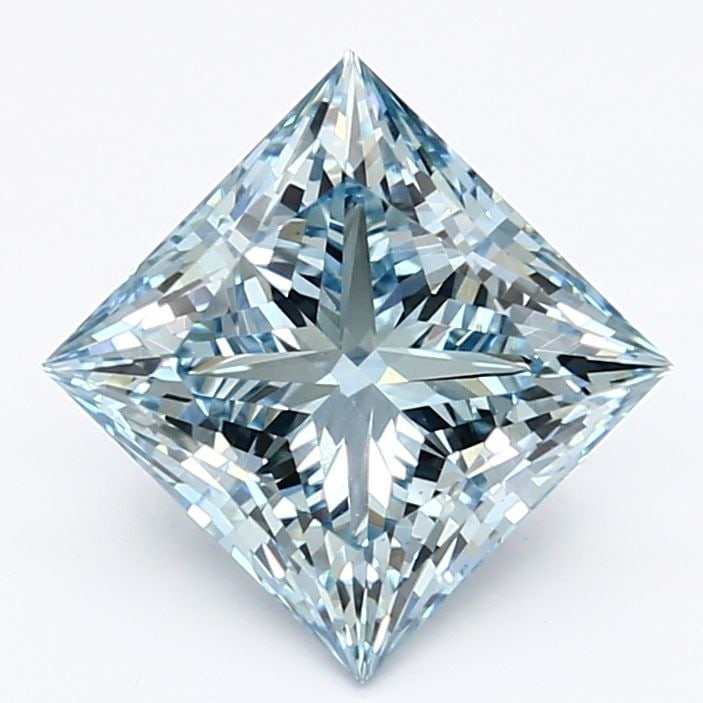 Loose Diamond - PRINCESS 2.18ct Fancy Intense Blue VS1: Loose Diamond - PRINCESS 2.18ct Fancy Intense Blue VS1 Source: This is a real non-mined Diamond that has been grown in a lab Shape: PRINCESS Carats: 2.18 Color: Fancy Intense Blue Certification: IGI V