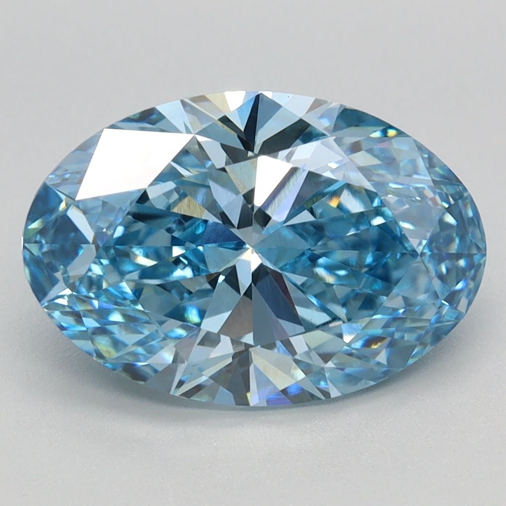 Loose Diamond - OVAL 3.01ct Fancy Vivid Blue VS1: Loose Diamond - OVAL 3.01ct Fancy Vivid Blue VS1 Source: This is a real non-mined Diamond that has been grown in a lab Shape: OVAL Carats: 3.01 Color: Fancy Vivid Blue Certification: IGI Video: