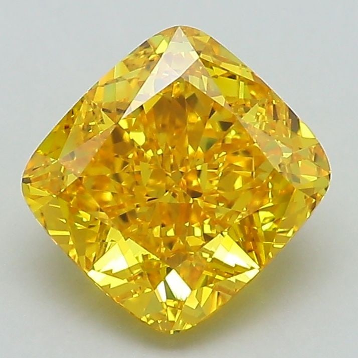 Loose Diamond - CUSHION MODIFIED 2.3ct Fancy Vivid Yellow VVS1: Loose Diamond - CUSHION MODIFIED 2.3ct Fancy Vivid Yellow VVS1 Source: This is a real non-mined Diamond that has been grown in a lab Shape: CUSHION MODIFIED Carats: 2.3 Color: Fancy Vivid Yellow Certi
