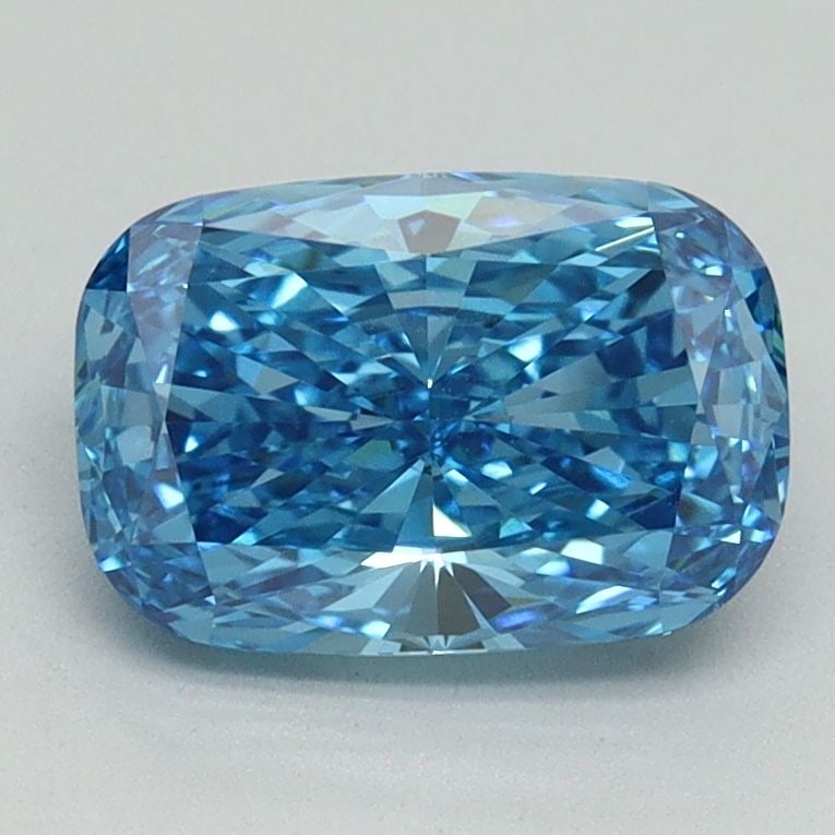 Loose Diamond - CUSHION BRILLIANT 1.61ct Fancy Vivid Blue VVS2: Loose Diamond - CUSHION BRILLIANT 1.61ct Fancy Vivid Blue VVS2 Source: This is a real non-mined Diamond that has been grown in a lab Shape: CUSHION BRILLIANT Carats: 1.61 Color: Fancy Vivid Blue Certi