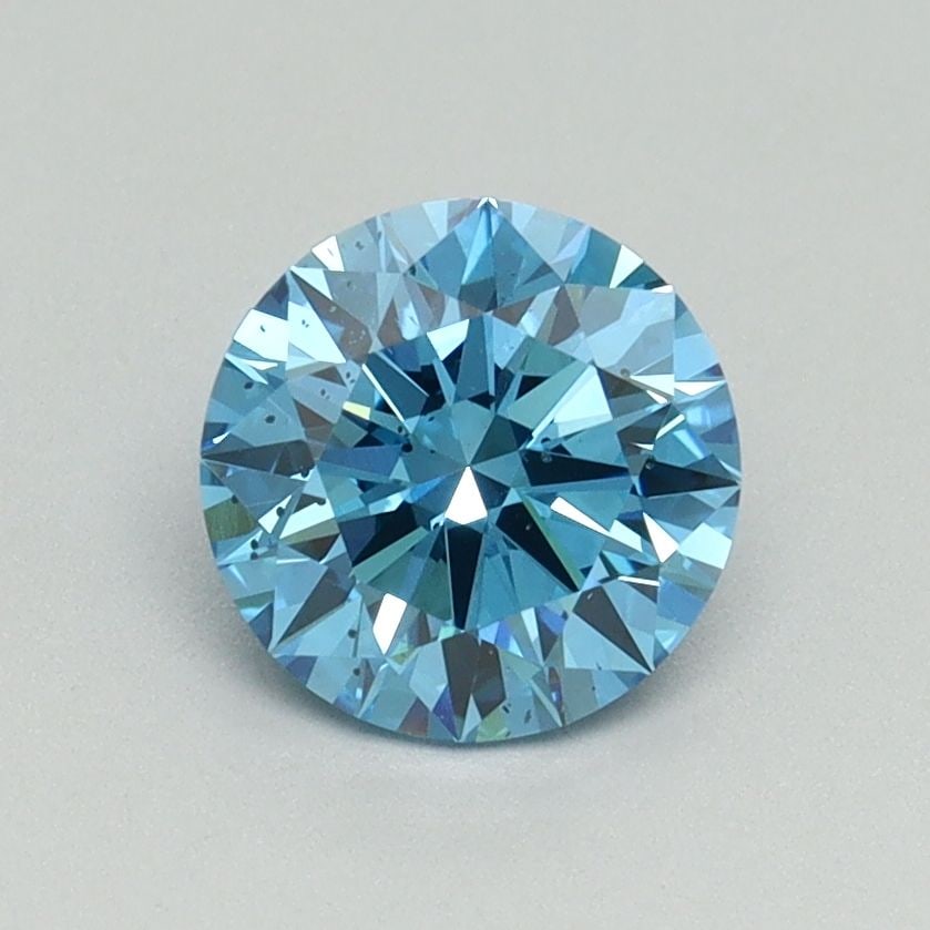 Ideal Loose Diamond - ROUND 1.08ct Fancy Vivid Blue SI1 (1 of 1)