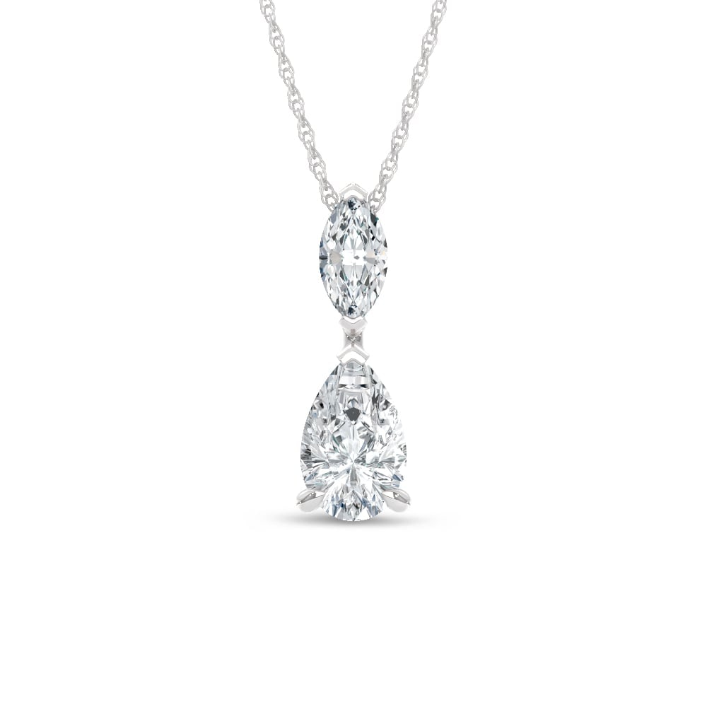 14K White Gold Lab Grown Diamond 1 Ct.Tw. Fashion Pendant (1 of 4)