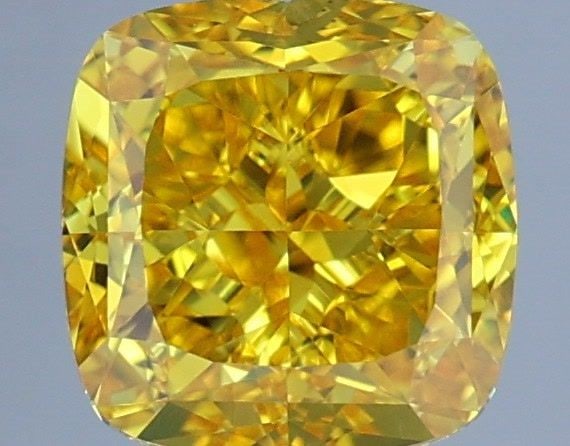 Loose Diamond - CUSHION MODIFIED 1.4ct Fancy Vivid Yellow IF: Loose Diamond - CUSHION MODIFIED 1.4ct Fancy Vivid Yellow IF Source: This is a real non-mined Diamond that has been grown in a lab Shape: CUSHION MODIFIED Carats: 1.4 Color: Fancy Vivid Yellow Certifi