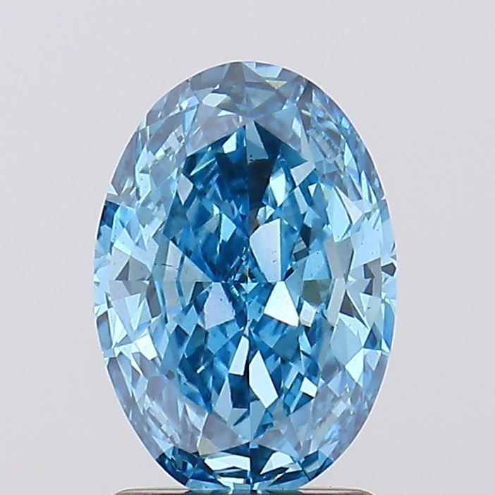 Loose Diamond - OVAL 1.61ct Fancy Vivid Blue VS1: Loose Diamond - OVAL 1.61ct Fancy Vivid Blue VS1 Source: This is a real non-mined Diamond that has been grown in a lab Shape: OVAL Carats: 1.61 Color: Fancy Vivid Blue Certification: IGI Video: