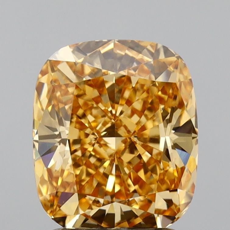 Loose Diamond - CUSHION MODIFIED 1.87ct Fancy Intense Yellow VS1: Loose Diamond - CUSHION MODIFIED 1.87ct Fancy Intense Yellow VS1 Source: This is a real non-mined Diamond that has been grown in a lab Shape: CUSHION MODIFIED Carats: 1.87 Color: Fancy Intense Yellow