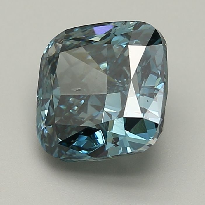 Loose Diamond - CUSHION MODIFIED 3.05ct Fancy Vivid Green Blue SI1: Loose Diamond - CUSHION MODIFIED 3.05ct Fancy Vivid Green Blue SI1 Source: This is a real non-mined Diamond that has been grown in a lab Shape: CUSHION MODIFIED Carats: 3.05 Color: Fancy Vivid Green B