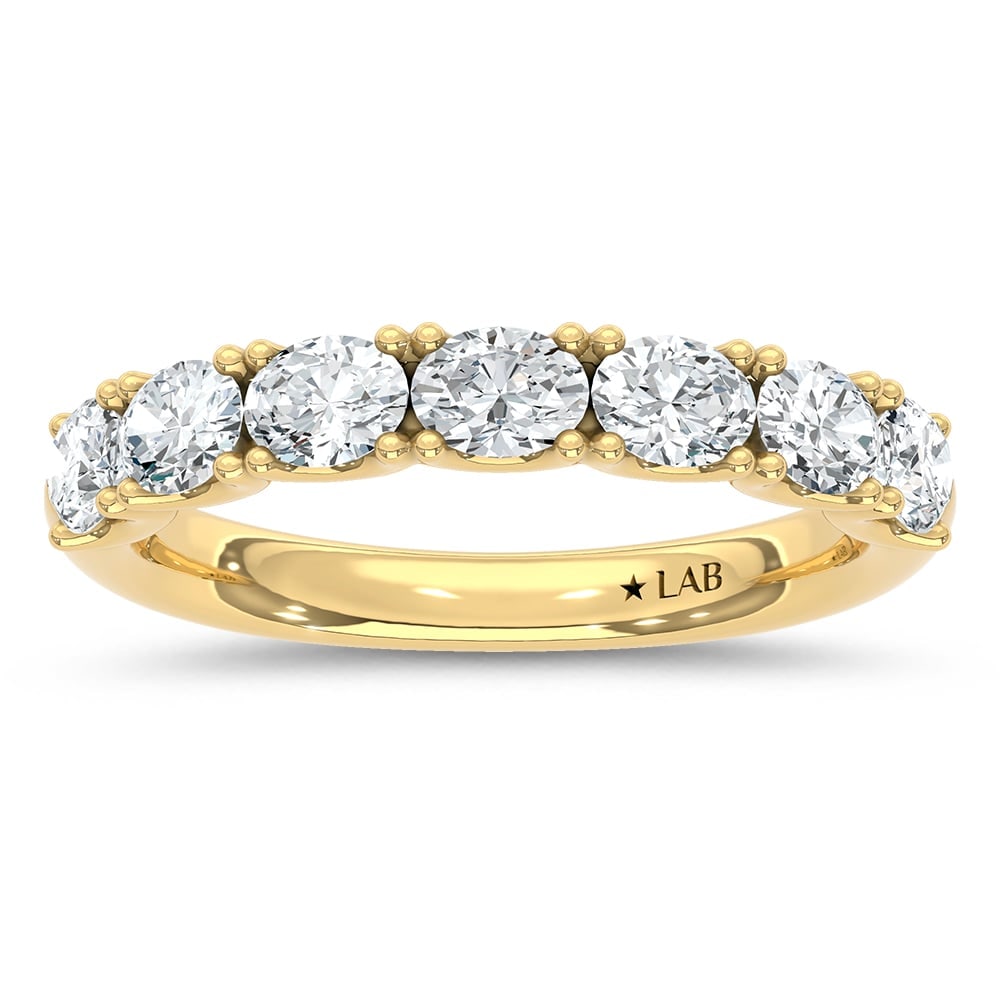 14K Yellow Gold Lab Grown Diamond 1 Ct.Tw. Band: 14K Yellow Gold Lab Grown Diamond 1 Ct.Tw. Band Celebrate love or elevate your everyday style with this timeless 14K Yellow gold diamond band. Featuring 1 carat total weight of lab-grown diamonds, thi
