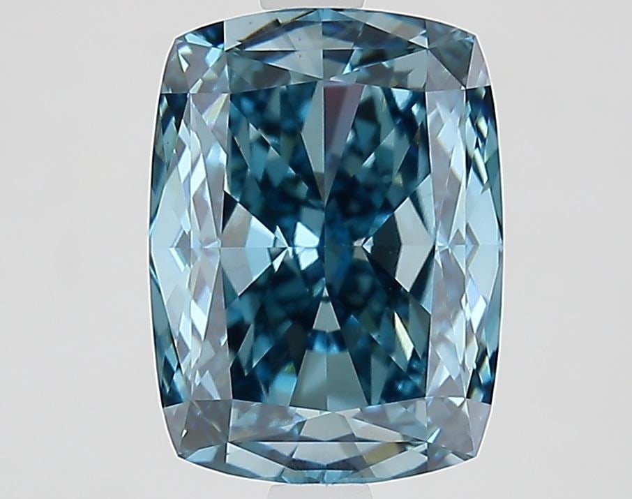 Loose Diamond - CUSHION MODIFIED 3.41ct Fancy Vivid Blue VS1: Loose Diamond - CUSHION MODIFIED 3.41ct Fancy Vivid Blue VS1 Source: This is a real non-mined Diamond that has been grown in a lab Shape: CUSHION MODIFIED Carats: 3.41 Color: Fancy Vivid Blue Certific