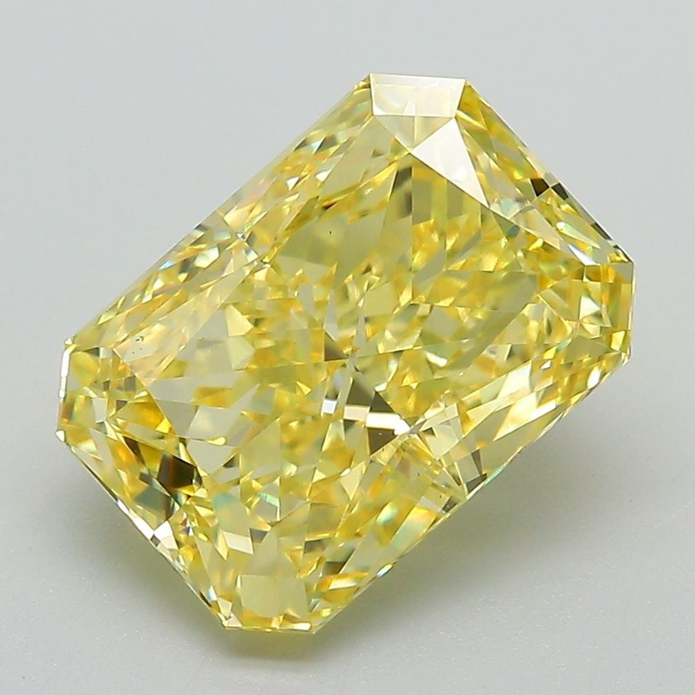 Loose Diamond - RADIANT 4.52ct Fancy Vivid Yellow VS1: Loose Diamond - RADIANT 4.52ct Fancy Vivid Yellow VS1 Source: This is a real non-mined Diamond that has been grown in a lab Shape: RADIANT Carats: 4.52 Color: Fancy Vivid Yellow Certification: IGI Vid
