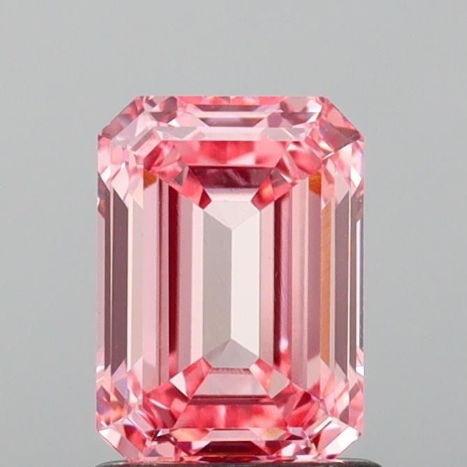 Loose Diamond - EMERALD 1.5ct Fancy Vivid Pink VS1: Loose Diamond - EMERALD 1.5ct Fancy Vivid Pink VS1 Source: This is a real non-mined Diamond that has been grown in a lab Shape: EMERALD Carats: 1.5 Color: Fancy Vivid Pink Certification: IGI Video: