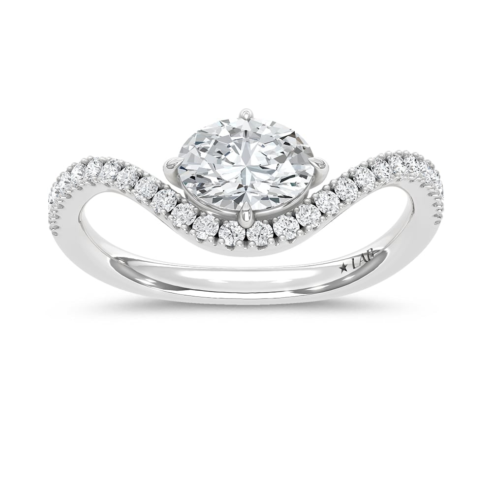14K White Gold Lab Grown Diamond 1 Ct.Tw. Fashion Ring: 14K White Gold Lab Grown Diamond 1 Ct.Tw. Fashion Ring Add sparkle to any outfit with this elegant 14K white gold fashion ring, featuring 1 carat total weight of dazzling lab-grown diamonds. Its refin