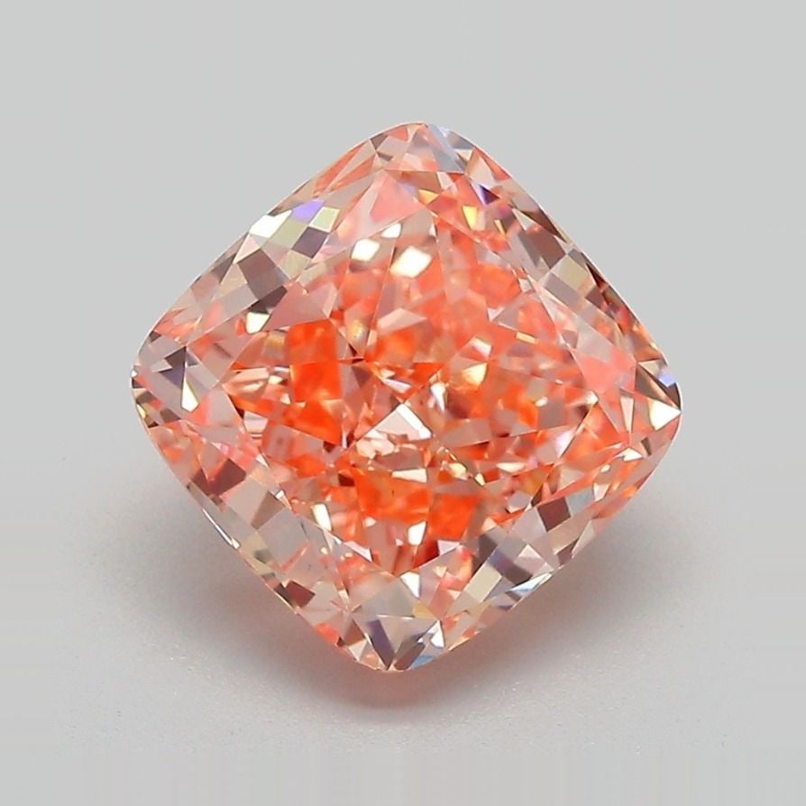 Loose Diamond - CUSHION MODIFIED 3.5ct Fancy Vivid Pink Orange VS1: Loose Diamond - CUSHION MODIFIED 3.5ct Fancy Vivid Pink Orange VS1 Source: This is a real non-mined Diamond that has been grown in a lab Shape: CUSHION MODIFIED Carats: 3.5 Color: Fancy Vivid Pink Ora