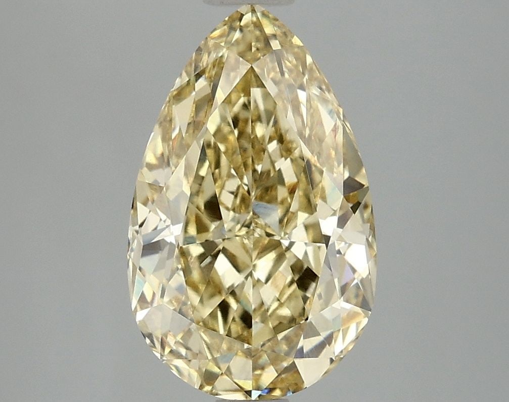 Loose Diamond - PEAR 2.97ct Fancy Intense Yellow VS1: Loose Diamond - PEAR 2.97ct Fancy Intense Yellow VS1 Source: This is a real non-mined Diamond that has been grown in a lab Shape: PEAR Carats: 2.97 Color: Fancy Intense Yellow Certification: IGI Video