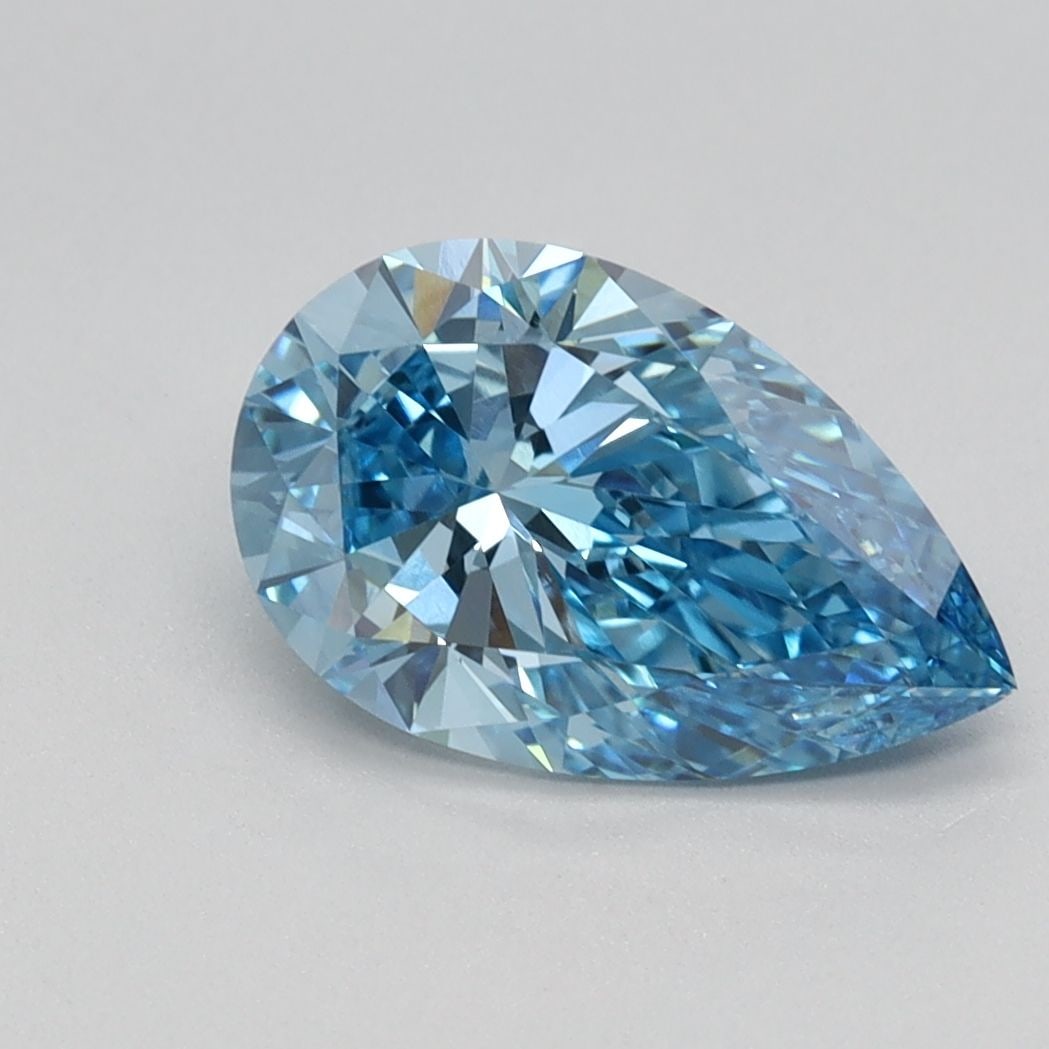 Loose Diamond - PEAR 1.4ct Fancy Vivid Blue VVS2: Loose Diamond - PEAR 1.4ct Fancy Vivid Blue VVS2 Source: This is a real non-mined Diamond that has been grown in a lab Shape: PEAR Carats: 1.4 Color: Fancy Vivid Blue Certification: IGI Video:
