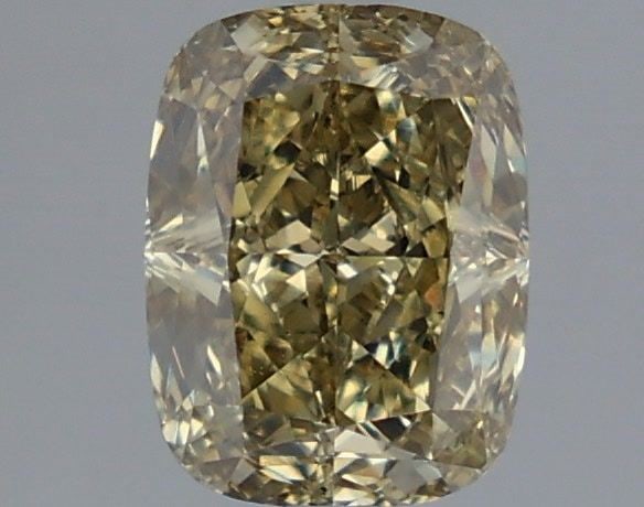 Loose Diamond - CUSHION MODIFIED 1.74ct Fancy Intense Gray Yellow VS1: Loose Diamond - CUSHION MODIFIED 1.74ct Fancy Intense Gray Yellow VS1 Source: This is a real non-mined Diamond that has been grown in a lab Shape: CUSHION MODIFIED Carats: 1.74 Color: Fancy Intense Gr