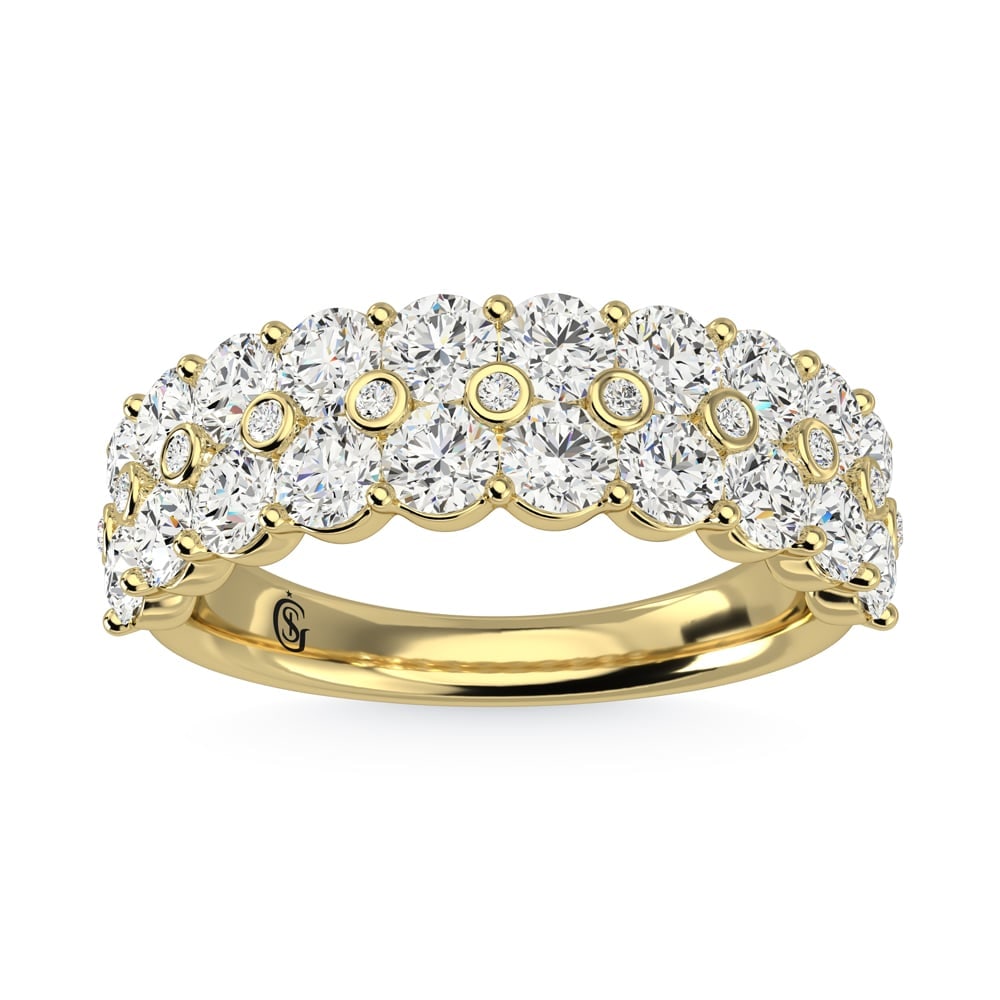 14K Yellow Gold Diamond 2 Ct.Tw. Ladies Fashion Band (1 of 4)
