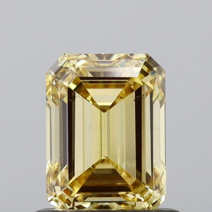 Loose Diamond - EMERALD 1.0ct Fancy Vivid Yellow SI1: Loose Diamond - EMERALD 1.0ct Fancy Vivid Yellow SI1 Source: This is a real non-mined Diamond that has been grown in a lab Shape: EMERALD Carats: 1.0 Color: Fancy Vivid Yellow Certification: NONE