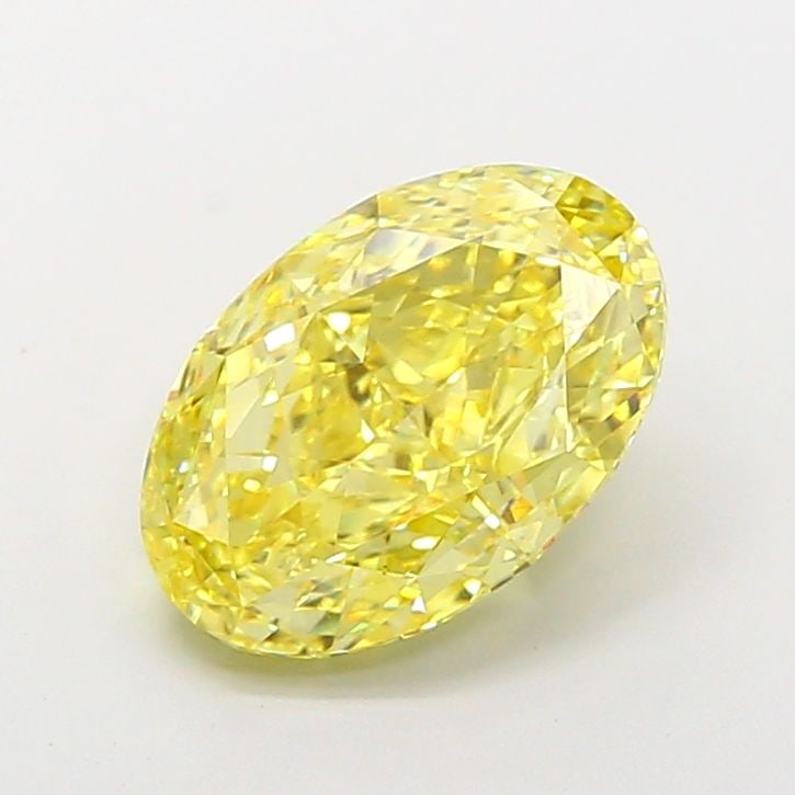 Loose Diamond - OVAL 4.3ct Fancy Intense Yellow VS1: Loose Diamond - OVAL 4.3ct Fancy Intense Yellow VS1 Source: This is a real non-mined Diamond that has been grown in a lab Shape: OVAL Carats: 4.3 Color: Fancy Intense Yellow Certification: IGI